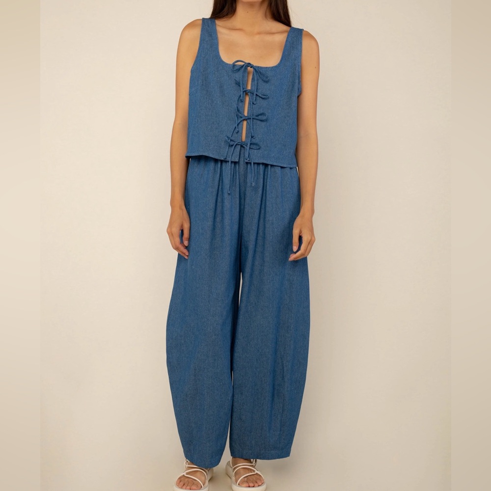 Denim Lantern Pant